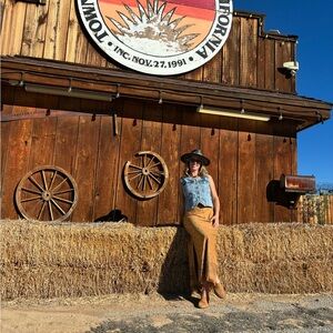 Vintage Katherine Stone Western Bandana Fringe  Skirt